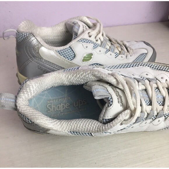 SKECHERS Shape Ups 11803 WSLB Womens White Athletic Walking Toning Shoe Size 8 - Picture 10 of 11
